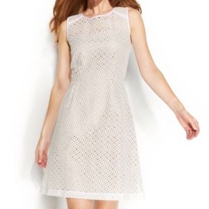 White Eyelet Calvin Klein dress